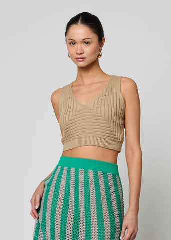 Cropped Rib Top  - Atelier Delphine