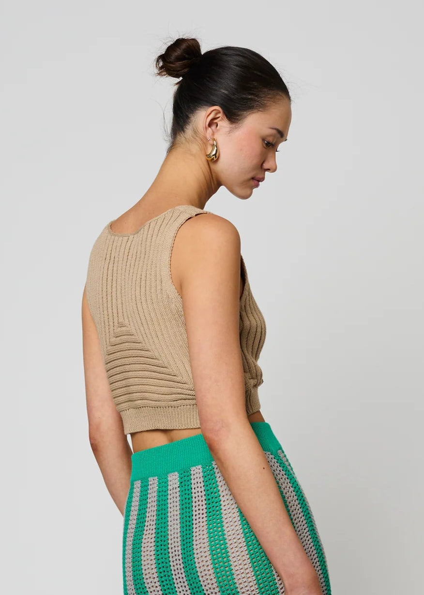Cropped Rib Top  - Atelier Delphine