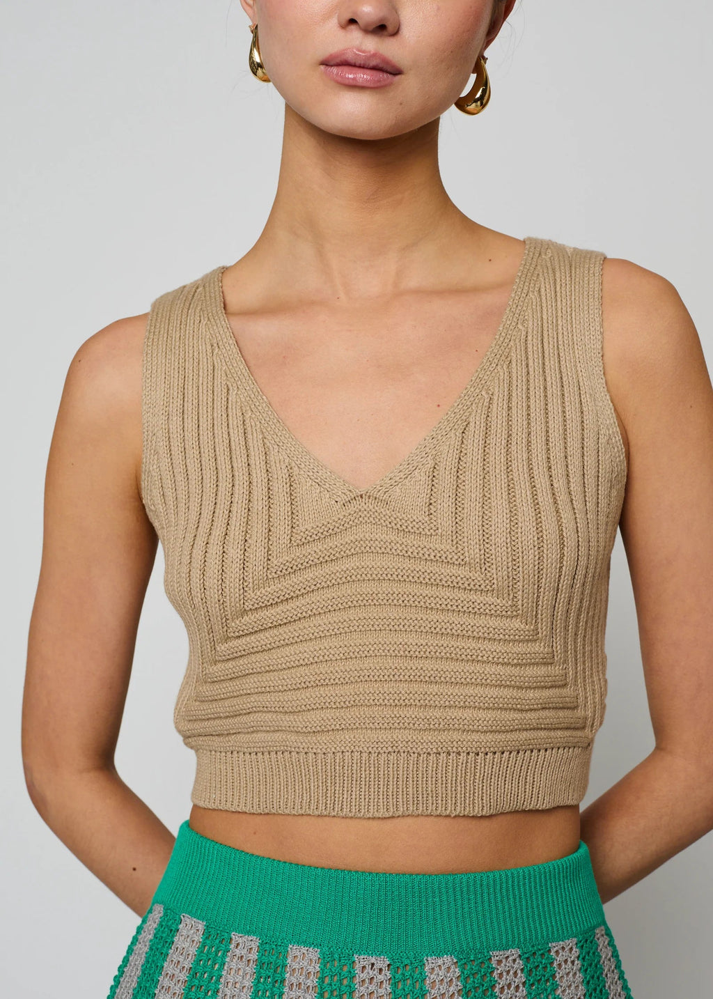 Cropped Rib Top  - Atelier Delphine