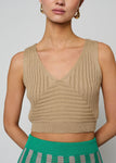 Cropped Rib Top  - Atelier Delphine