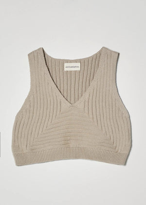 Cropped Rib Top  - Atelier Delphine