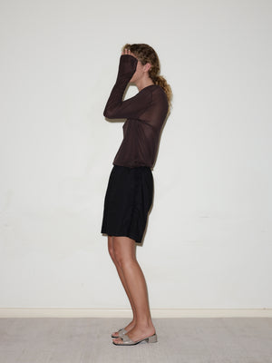 Ruffle Short in Black - Deiji Studios