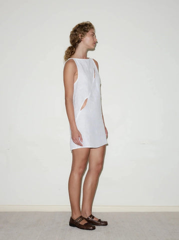 Shift Mini Dress in Linen - Deiji Studios