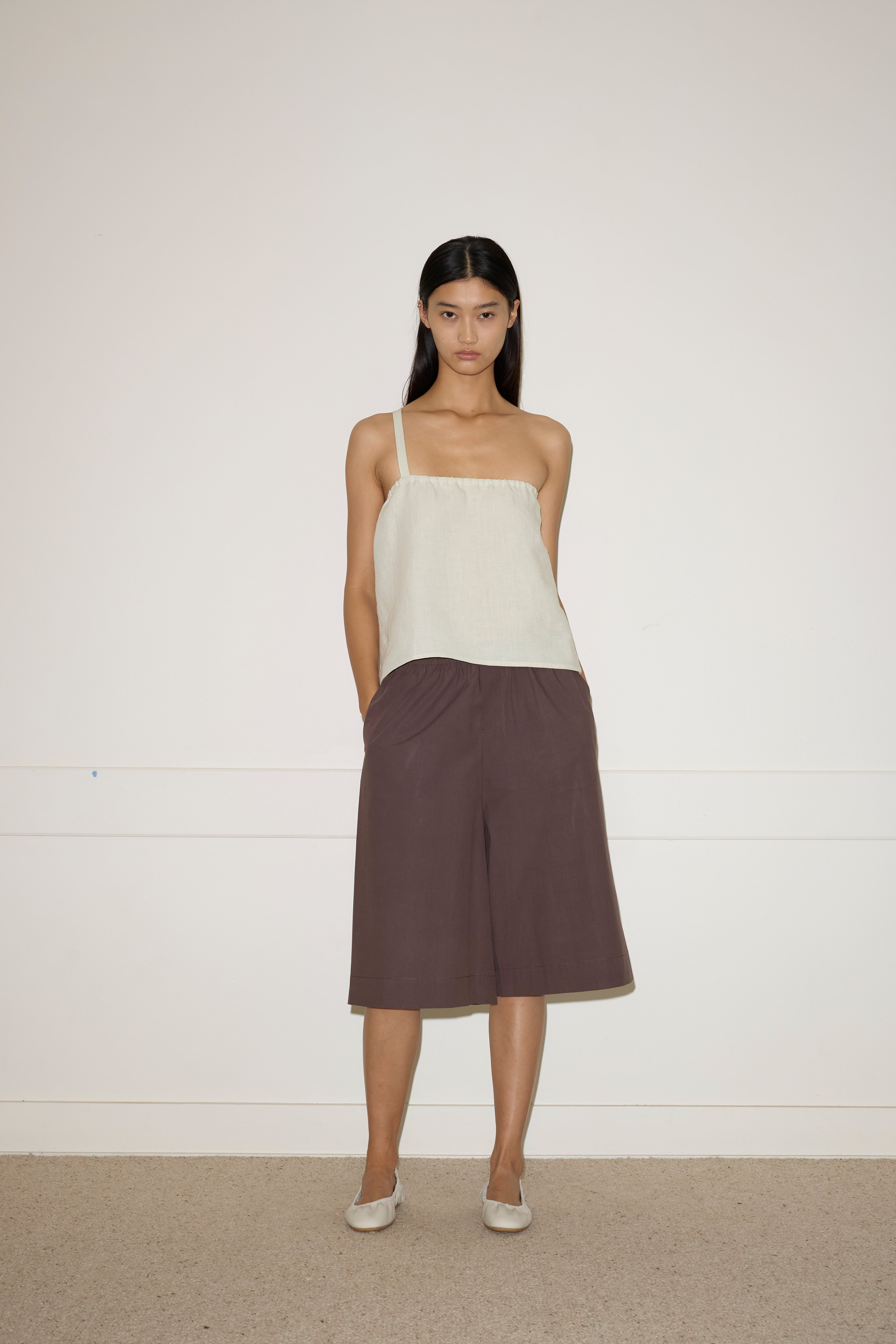 Long Lounger Shorts in Chocolate - Deiji Studios