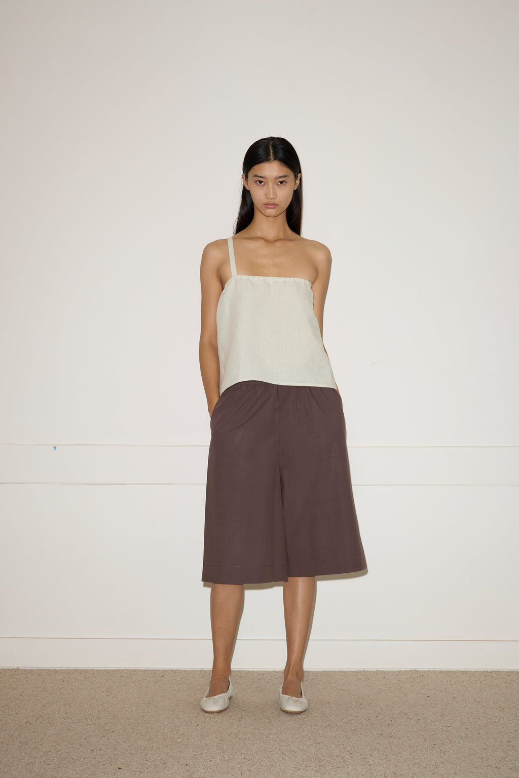 Long Lounger Shorts in Chocolate - Deiji Studios