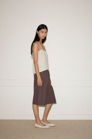 Long Lounger Shorts in Chocolate - Deiji Studios