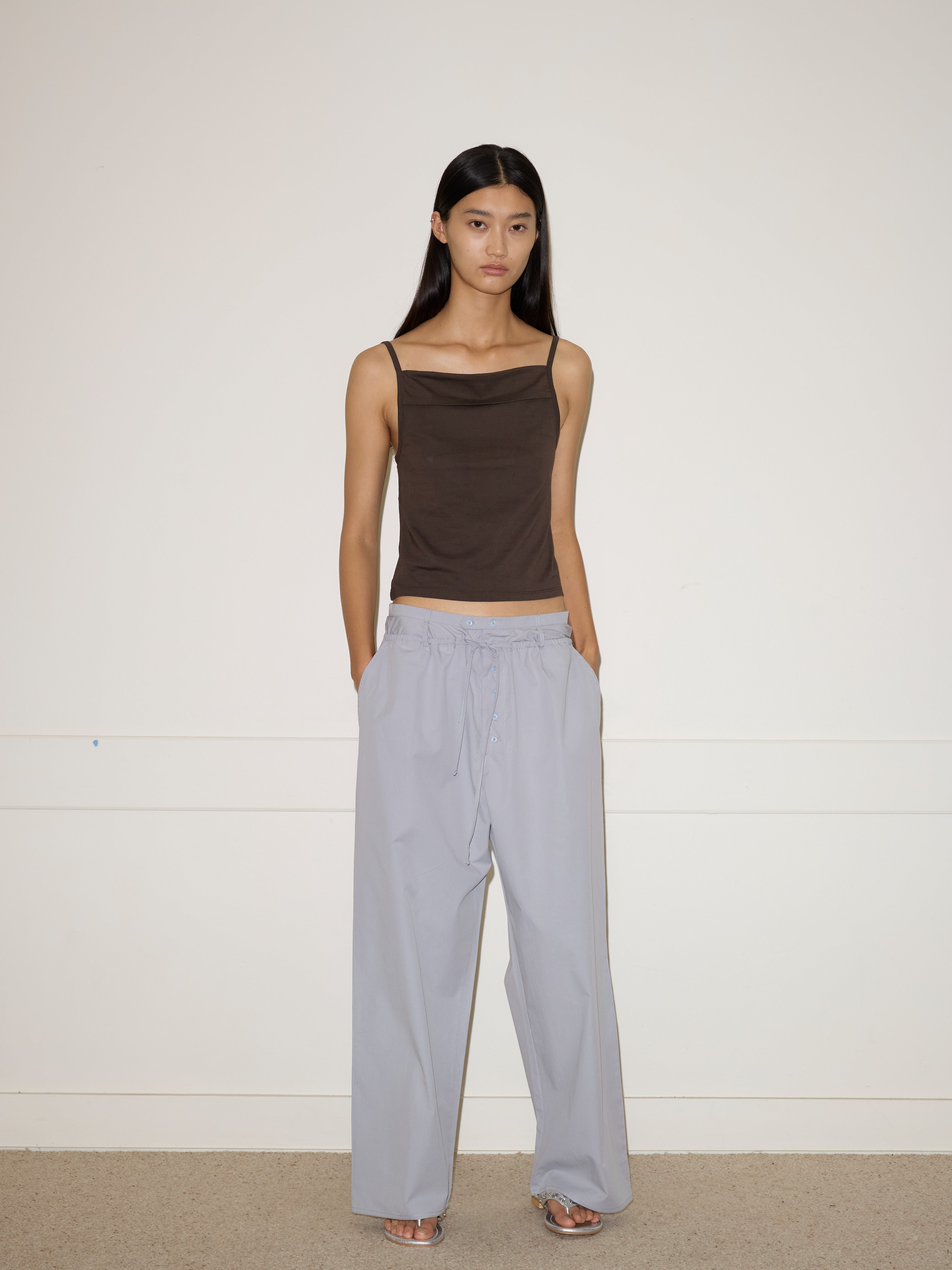 Double Layer Pant in Sky Stripe - Deiji Studios