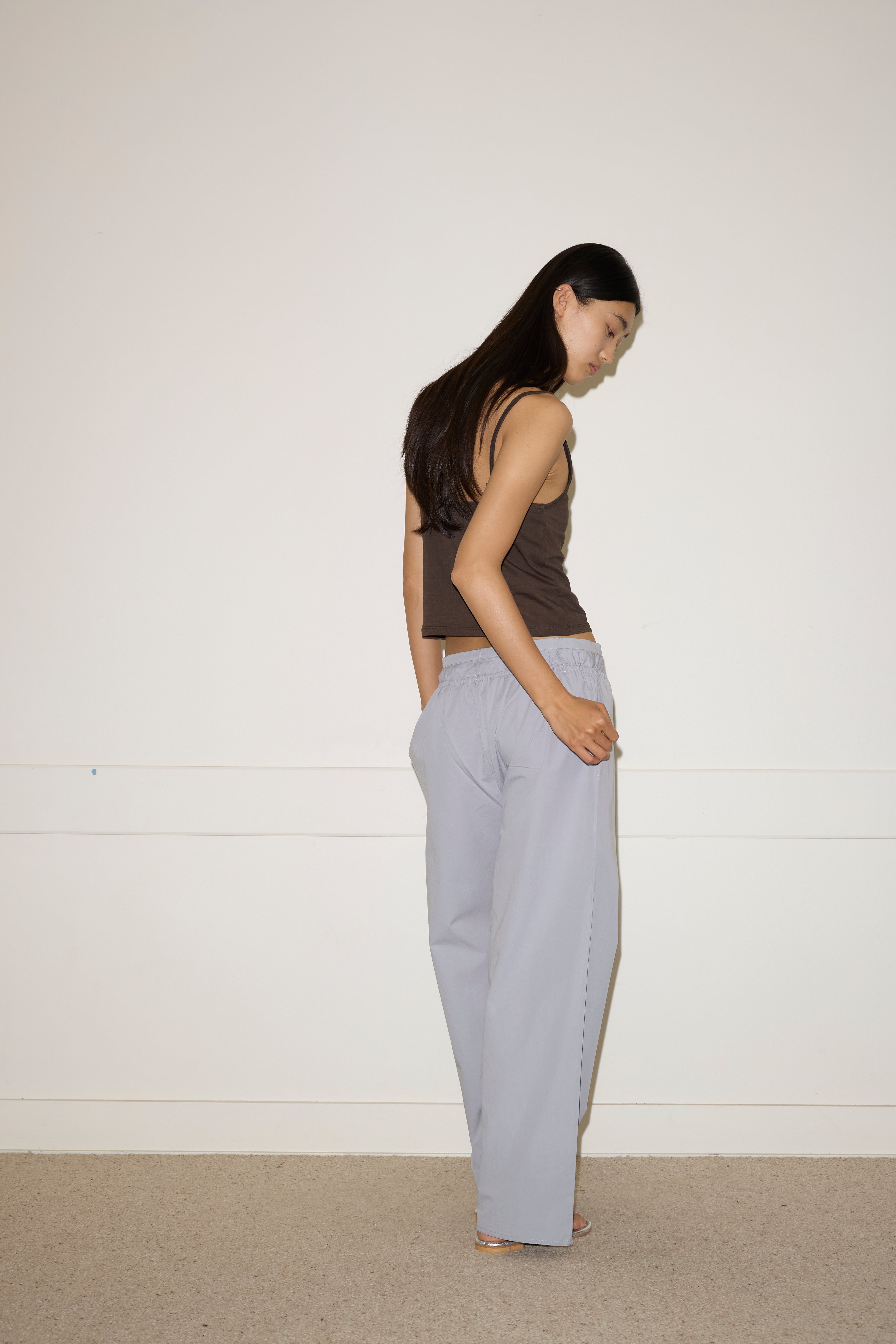 Double Layer Pant in Sky Stripe - Deiji Studios