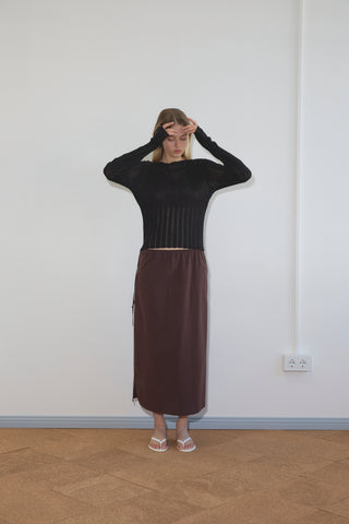 Mid Day Skirt in Umber - Deiji Studios
