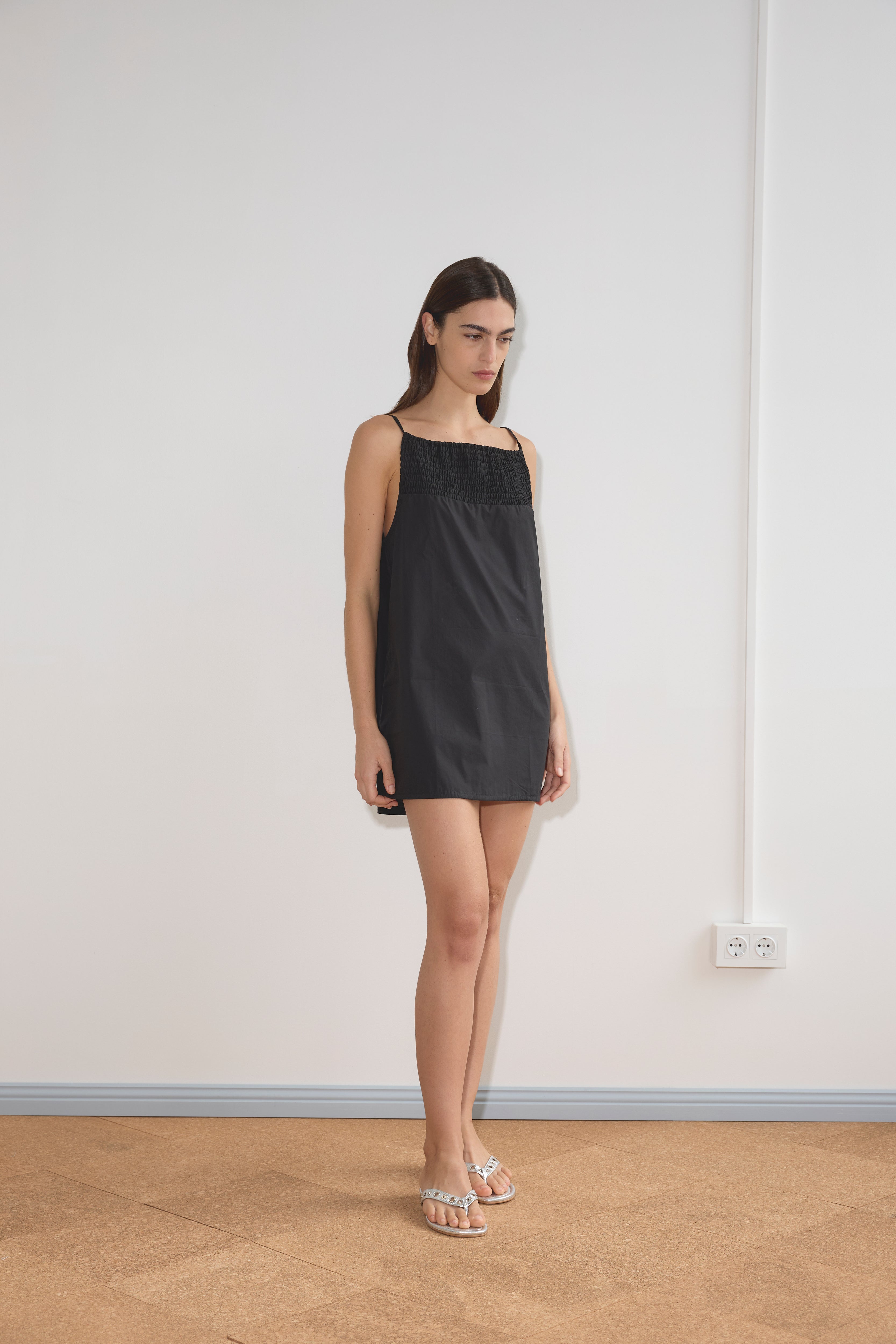 Shirring Mini Dress - Deiji Studios