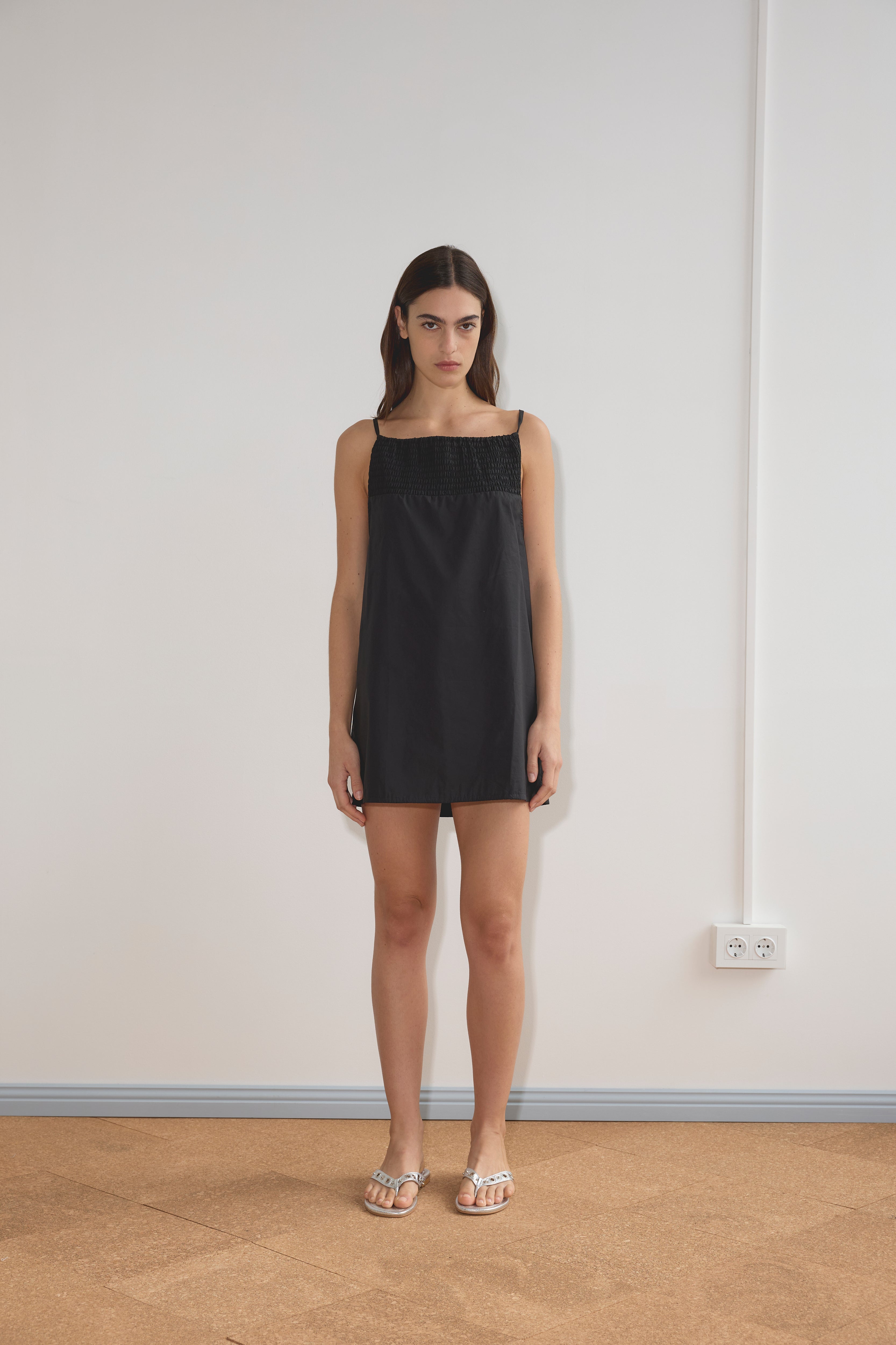 Shirring Mini Dress - Deiji Studios