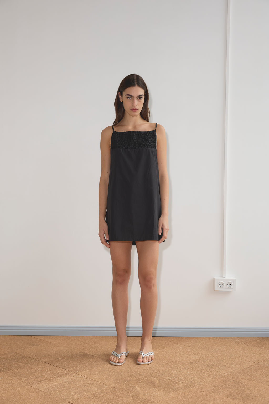 Shirring Mini Dress - Deiji Studios