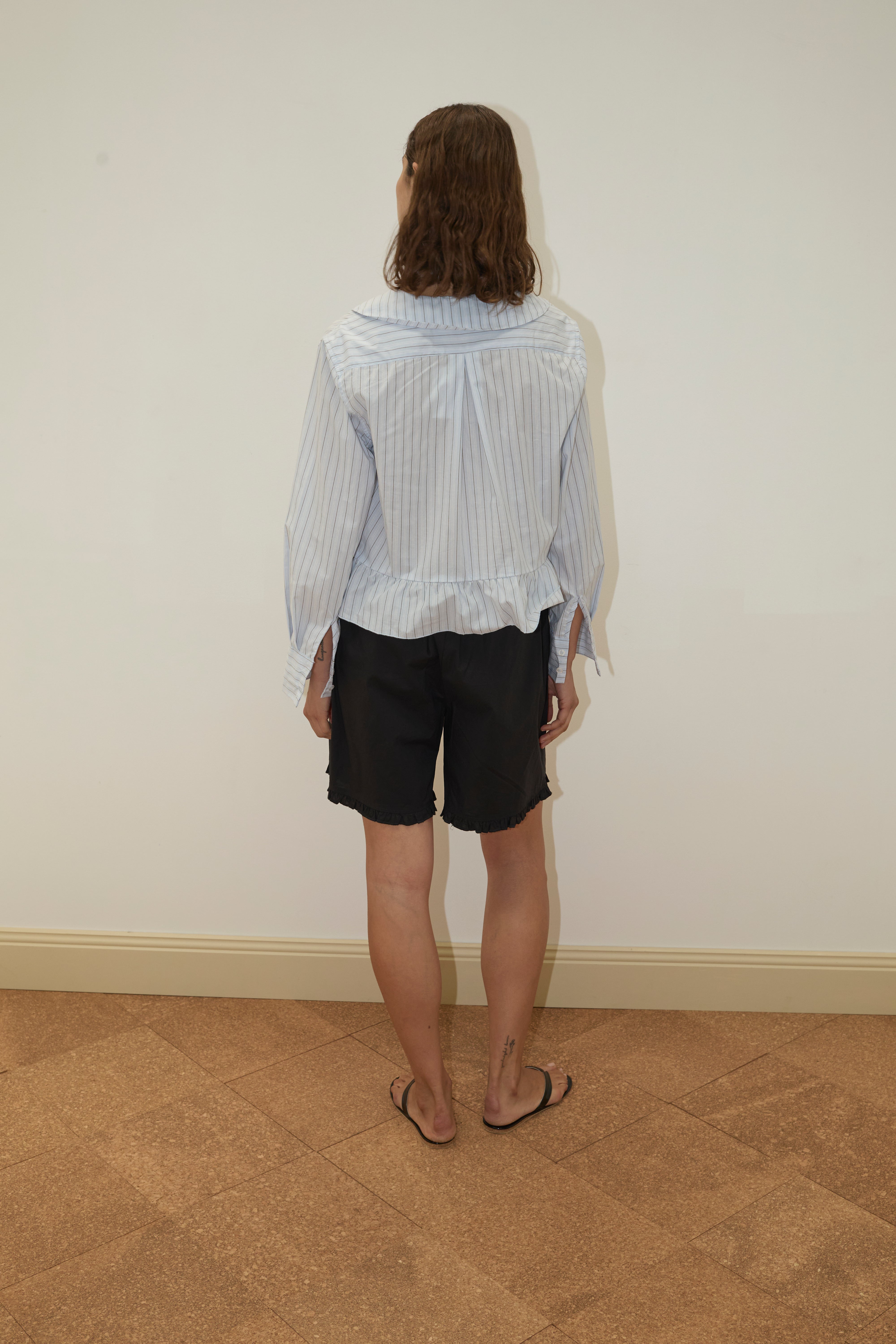 Flounce Shorts in Black - Deiji Studios