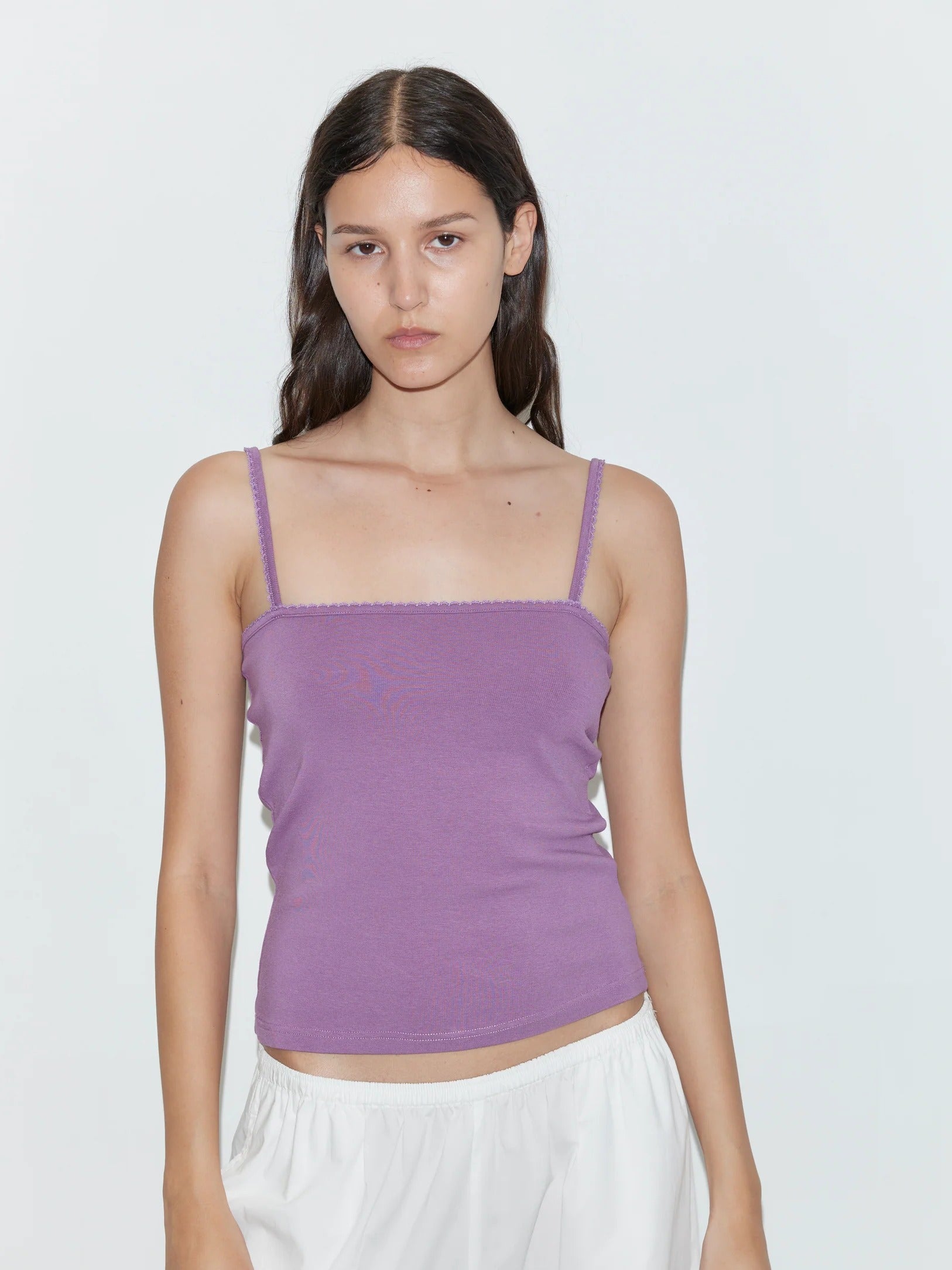 DEIJI STUDIOS ベアトップ Scallop Tank in Berry - Deiji Studios | Lovecraft – Lovecraft