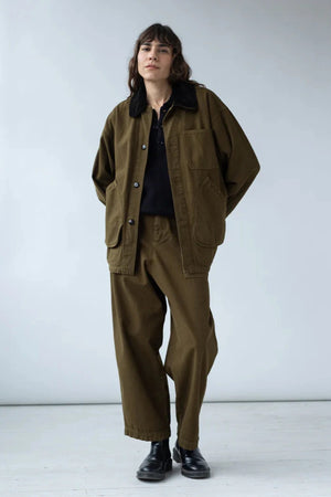 Painter Coat in Dark Olive - Shaina Mote