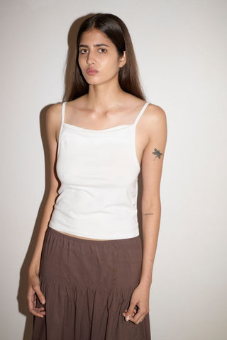 Button Skirt in Chocolate - Deiji Studios