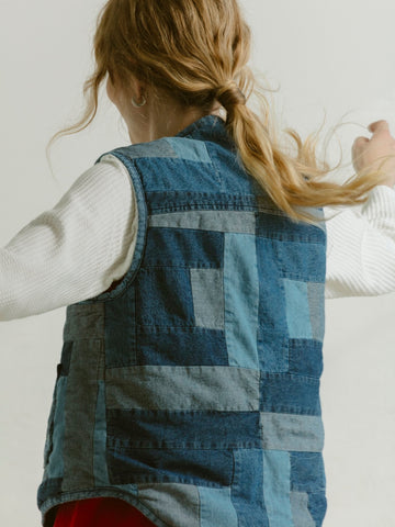 Reversible Vest - Log Cabin- Carleen