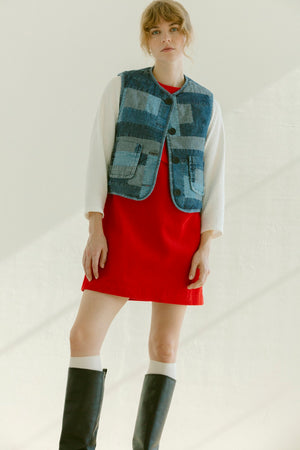 Reversible Vest - Log Cabin- Carleen