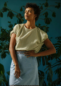 Cloud Top in Pale Plaid - Carleen