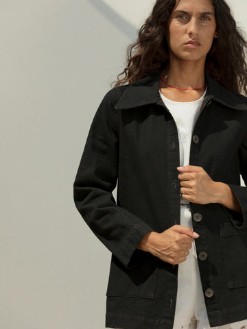 Holt Chore Coat- Brown Overdye- Carleen