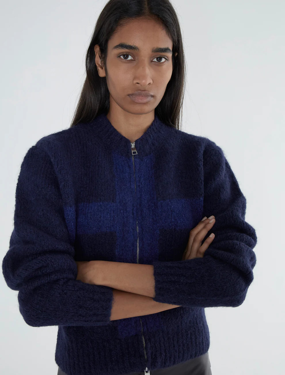 Cruz Zip Sweater in Blue - Paloma Wool