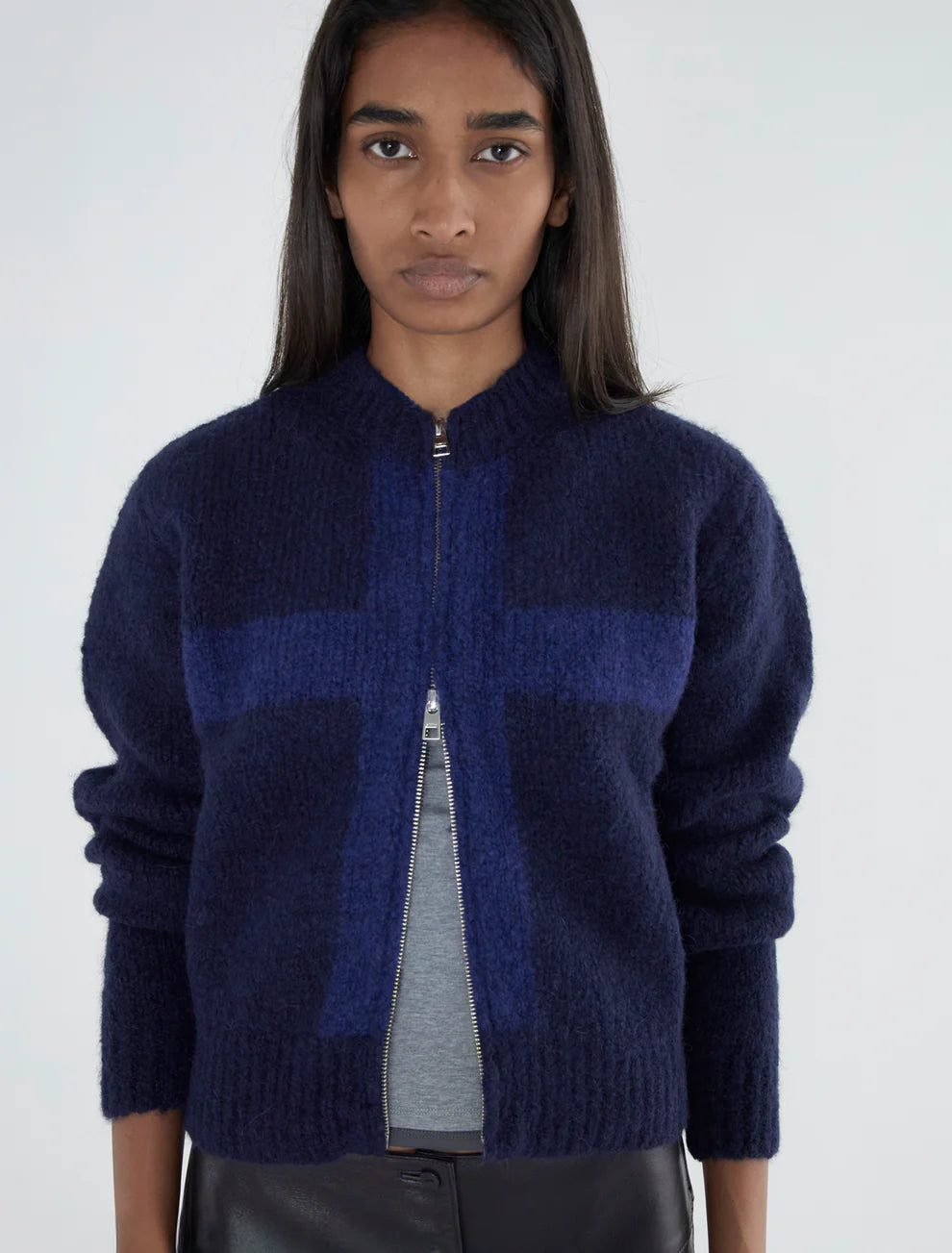 Cruz Zip Sweater in Blue - Paloma Wool