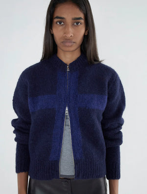 Cruz Zip Sweater in Blue - Paloma Wool
