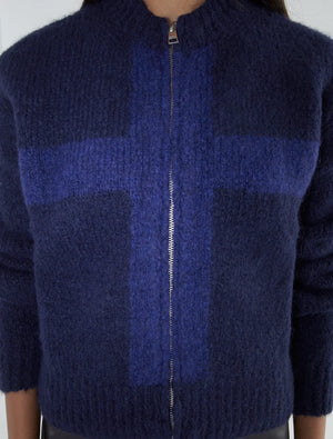 Cruz Zip Sweater in Blue - Paloma Wool