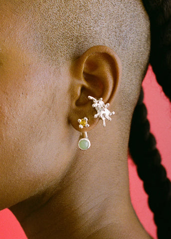 Silver Dotto Gem Stud Set - Faris