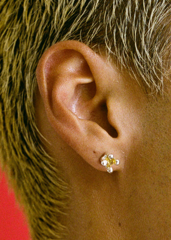 Silver Dotto Stud Earring - Faris