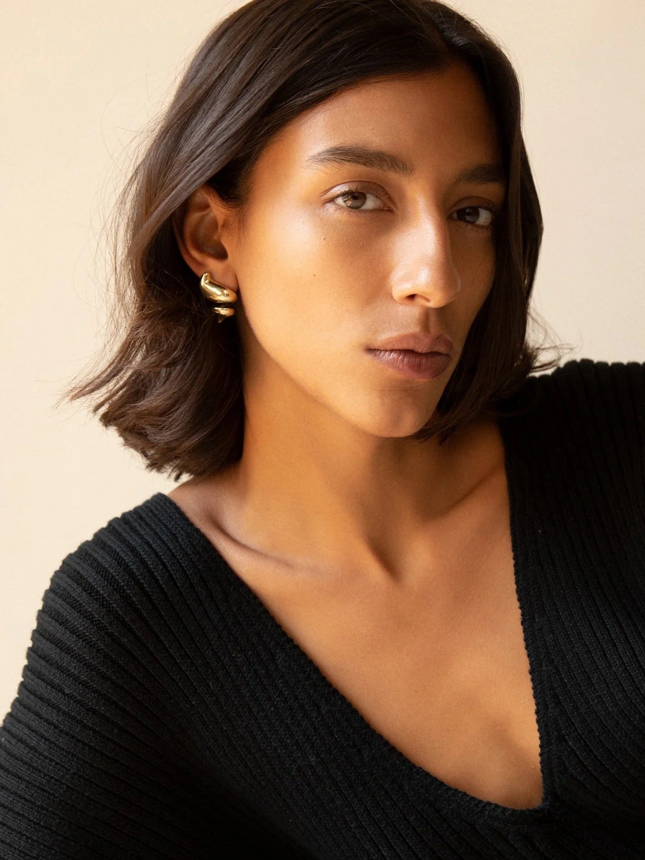 Gold Dollop Studs - Leigh Miller