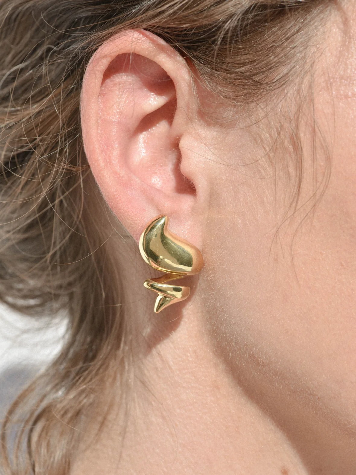 Gold Dollop Studs - Leigh Miller