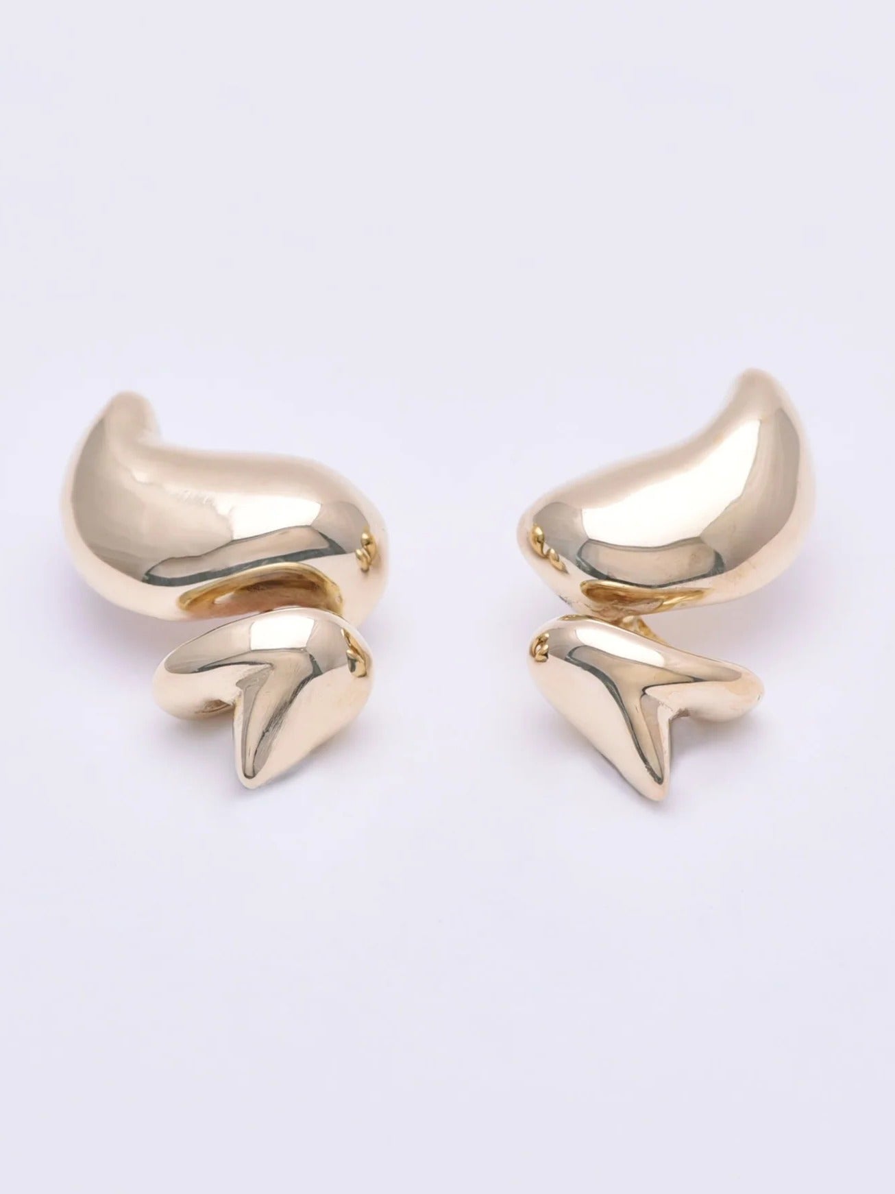 Gold Dollop Studs - Leigh Miller