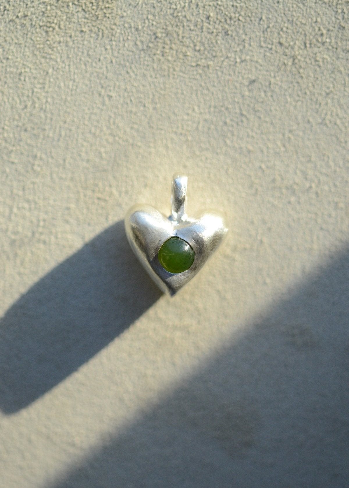 Gemstone Folk Heart Necklace