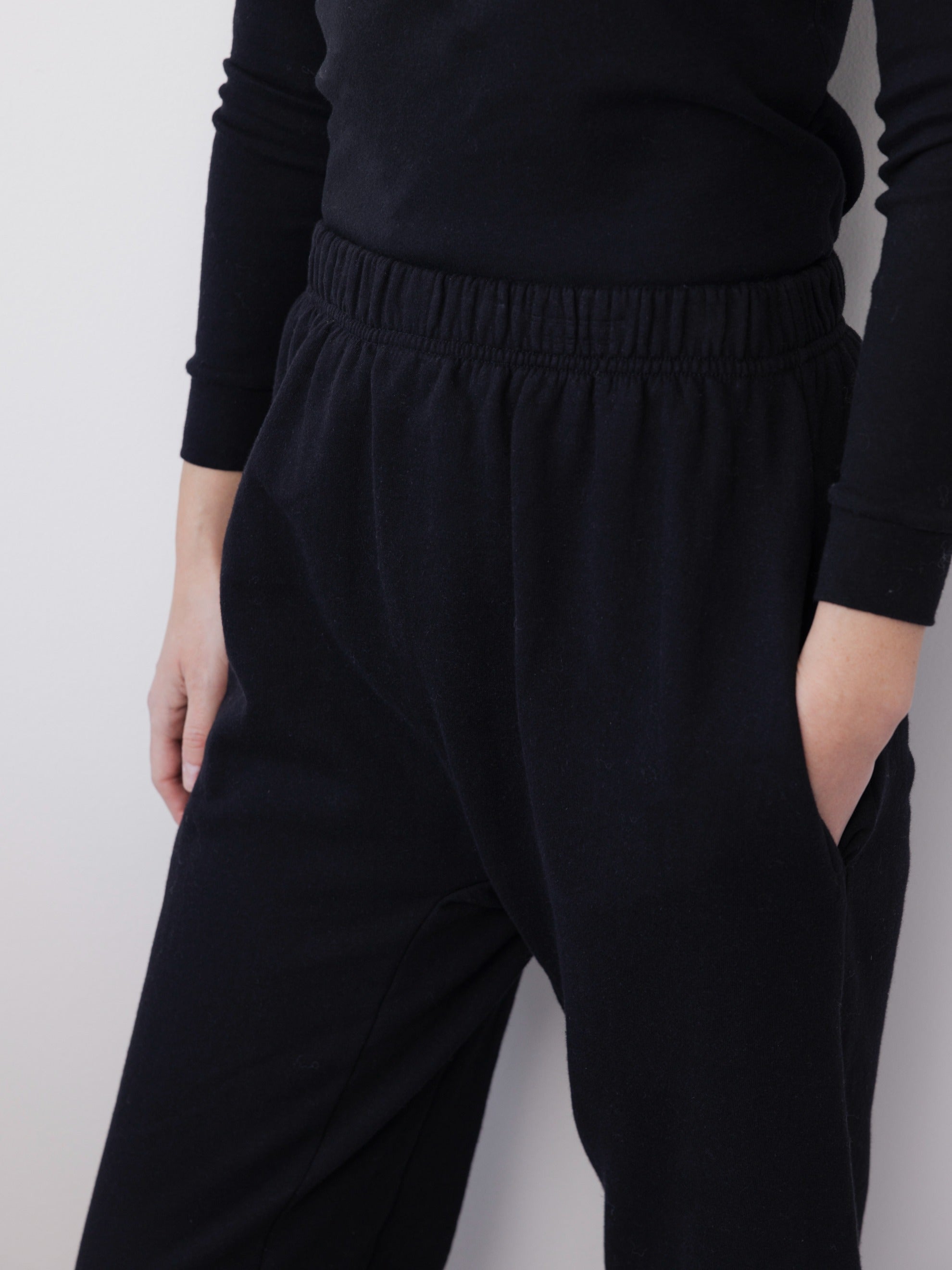 Easy Sweatpant in Black - Wol Hide