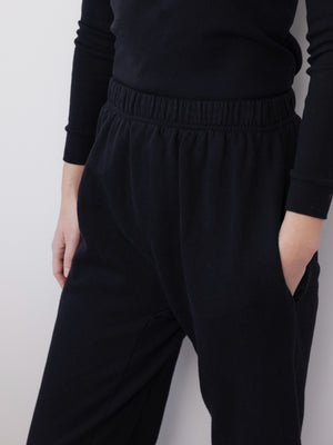Easy Sweatpant in Black - Wol Hide
