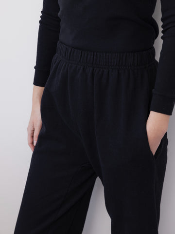 Easy Sweatpant in Black - Wol Hide