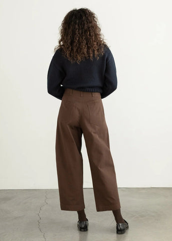 Ana Crop Trouser in Walnut - First Rite