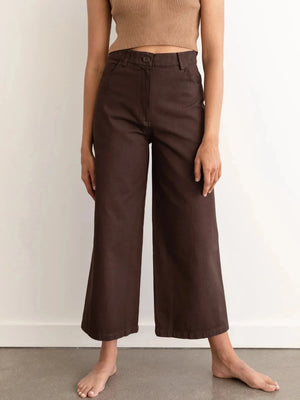 Wide Trouser in Walnut - First Rite