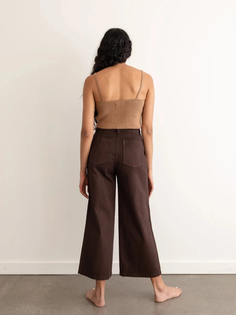 Wide Trouser in Walnut - First Rite