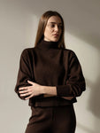 Crop Turtleneck in Walnut - First Rite