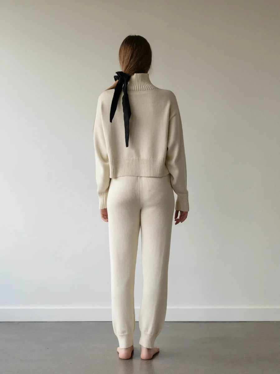 Crop Turtleneck in Ivory - First Rite