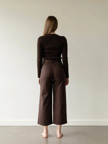 Wide Trouser in Walnut - First Rite