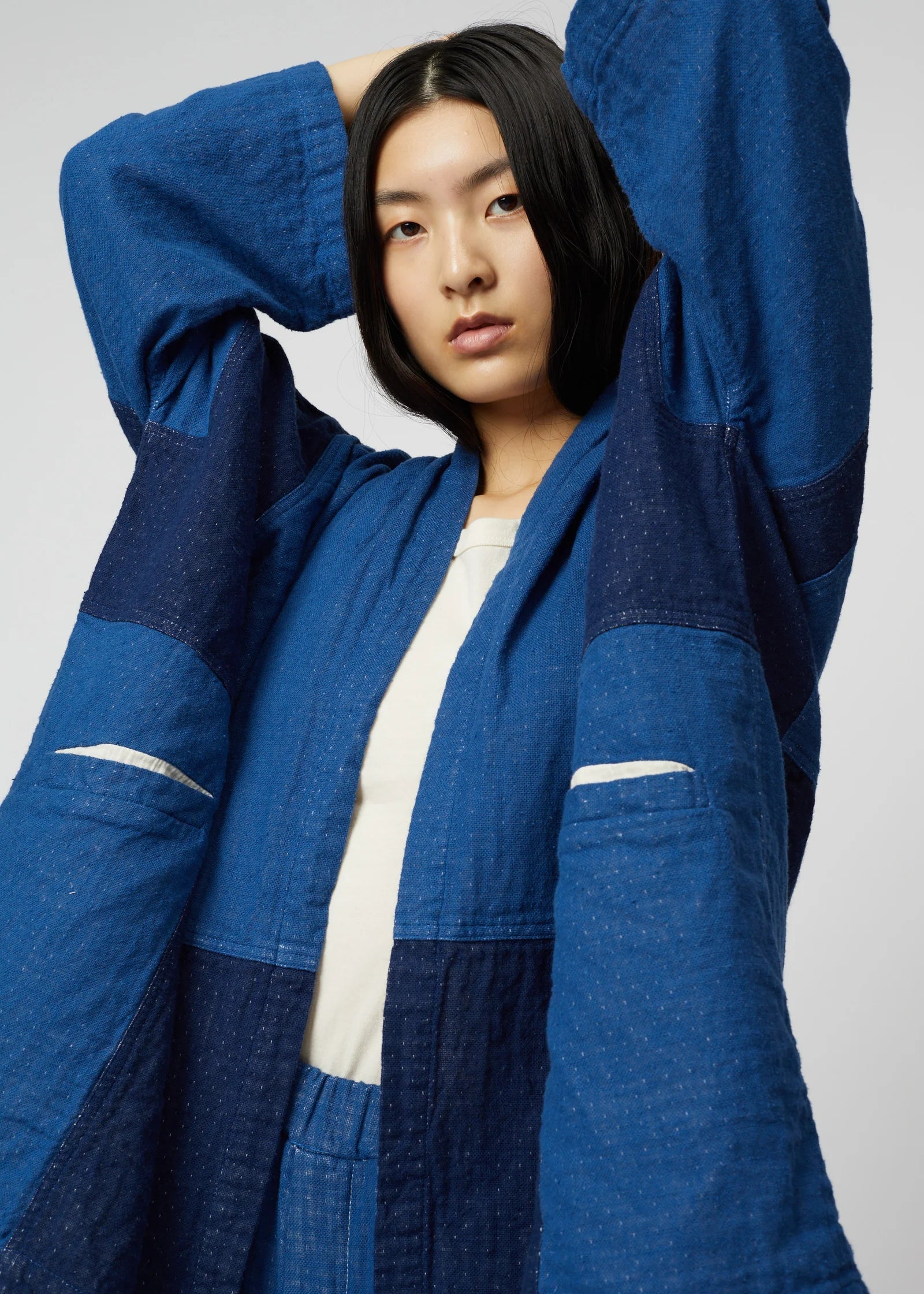 Haori Coat - Patchwork Indigo
