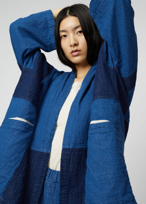 Haori Coat - Patchwork Indigo