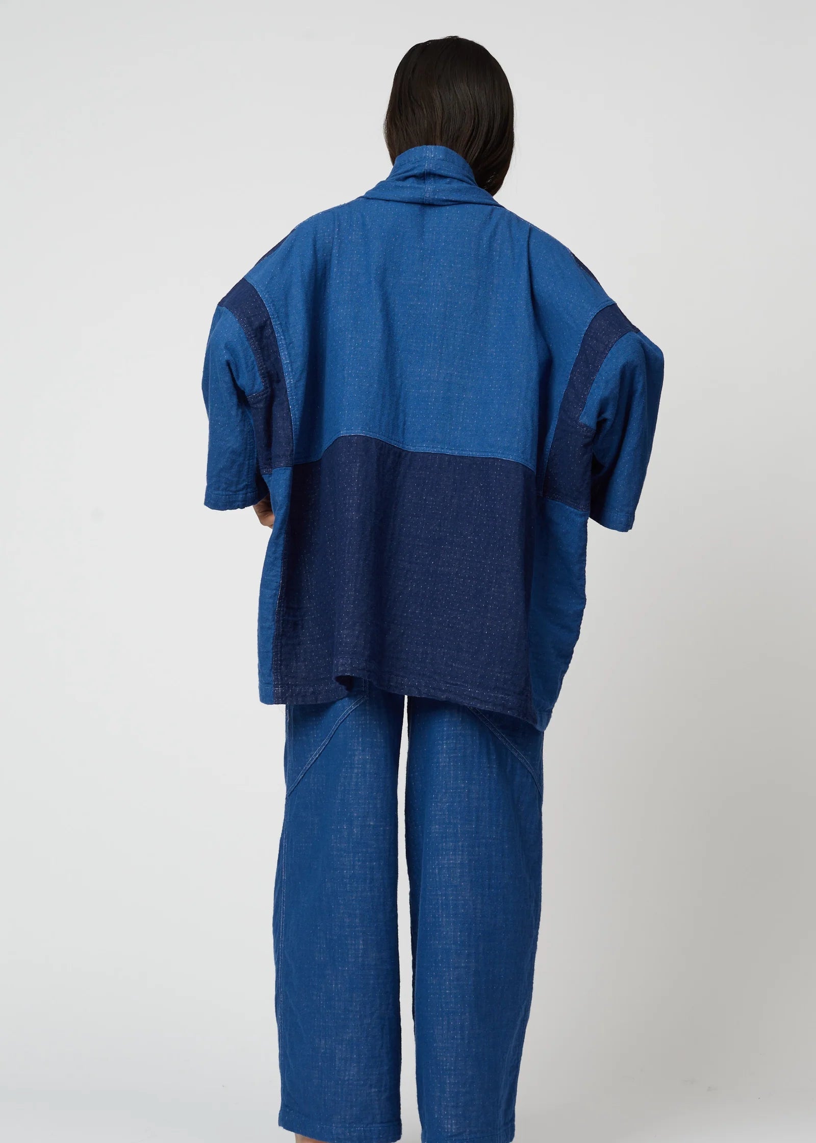 Haori Coat - Patchwork Indigo