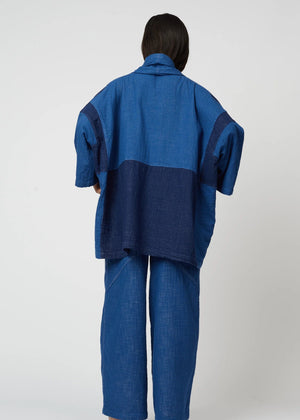 Haori Coat - Patchwork Indigo