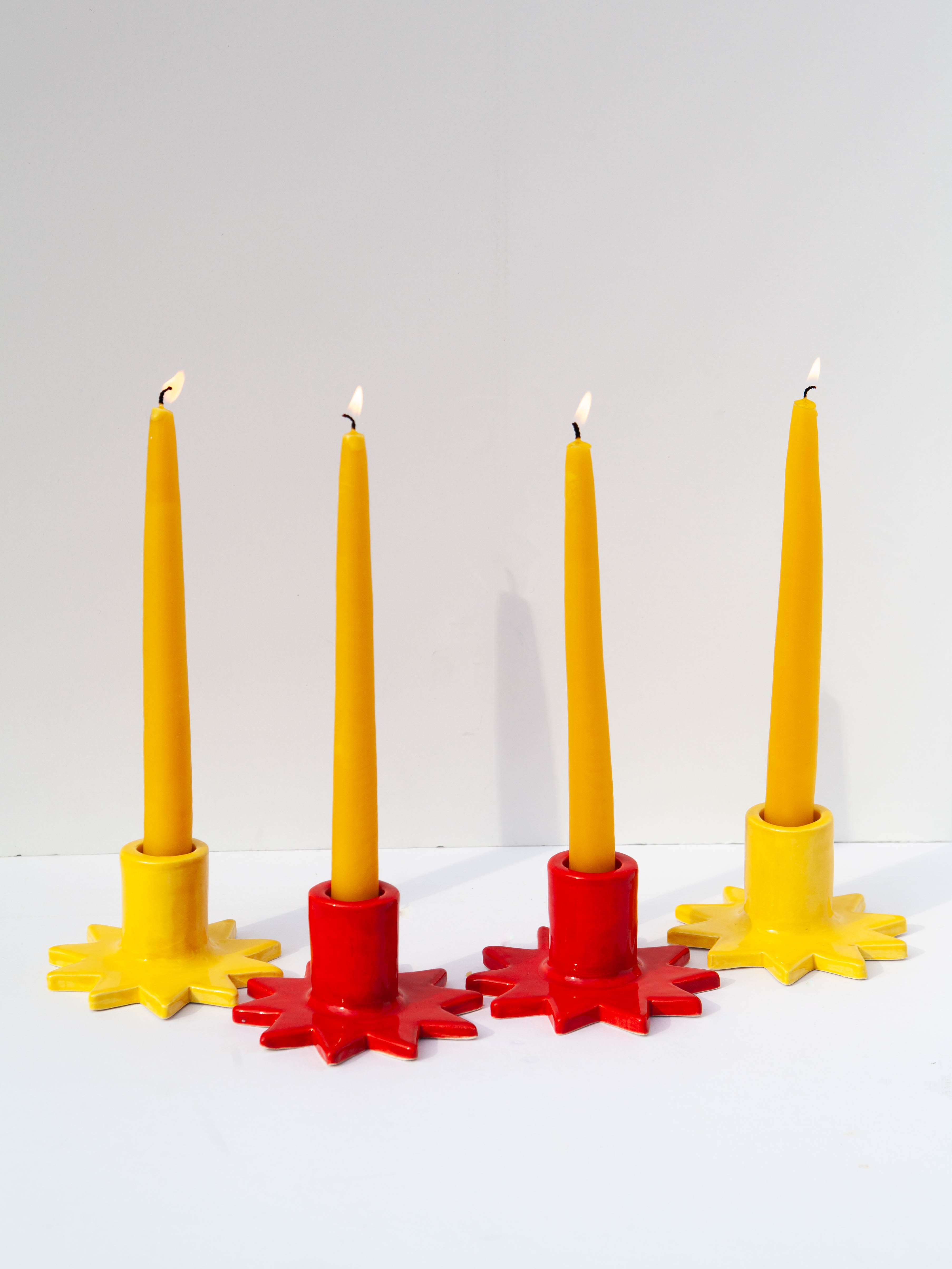 Estrella Candleholders Set - Roja