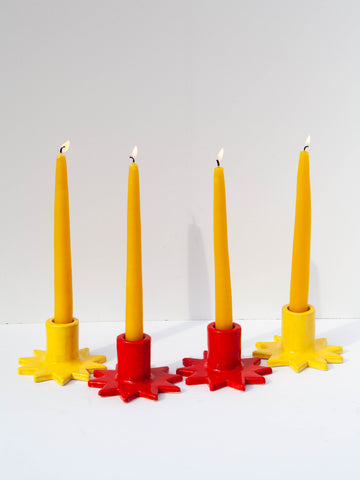 Estrella Candleholders Set - Yellow