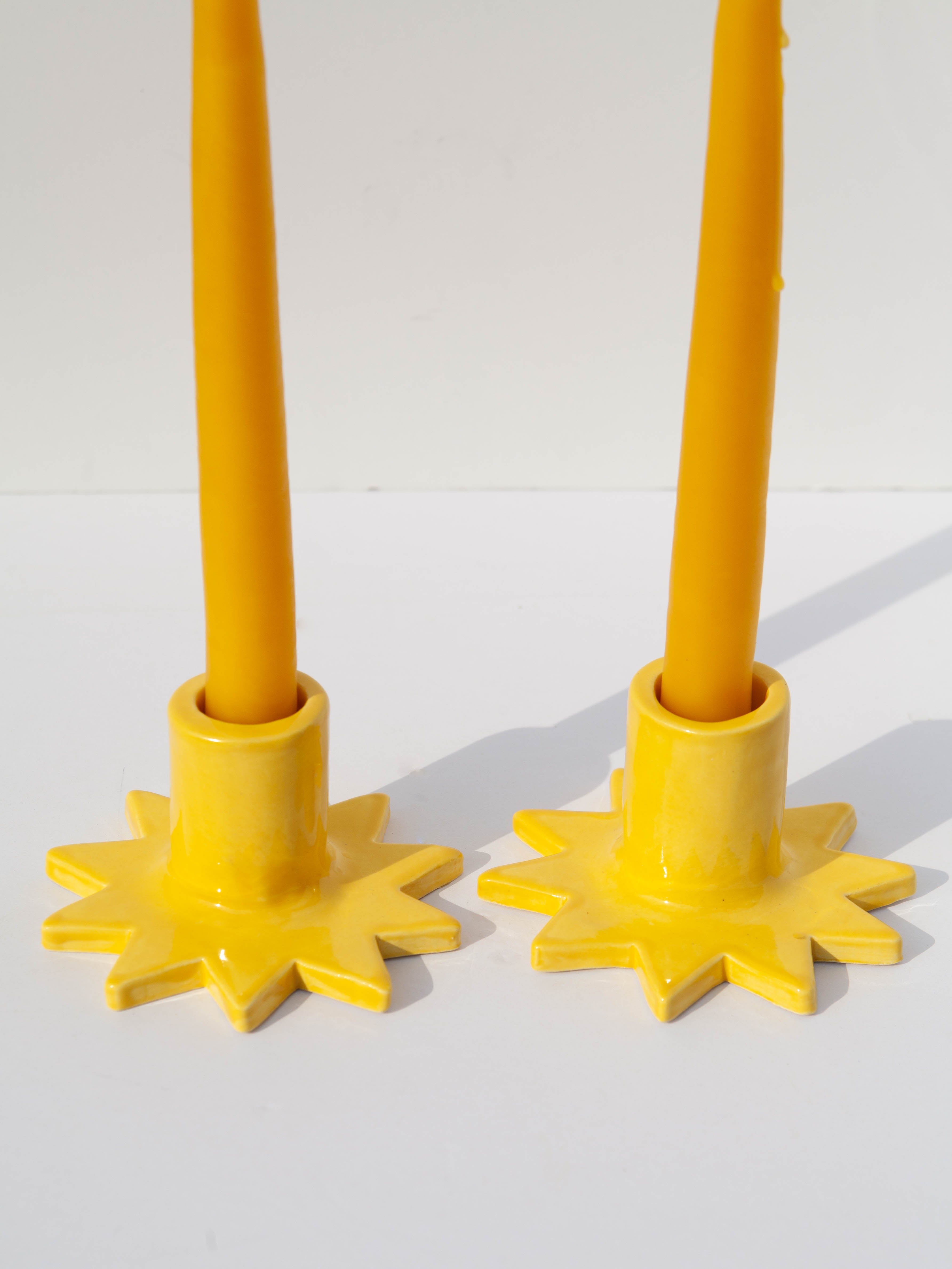Estrella Candleholders Set - Yellow